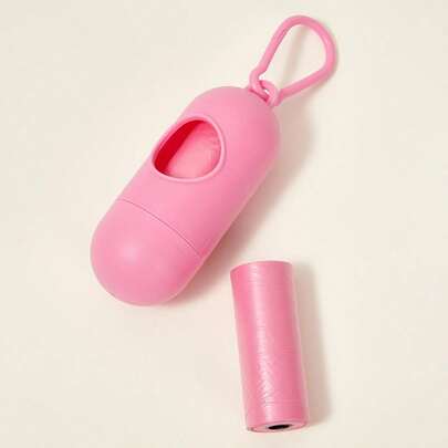 PETSIN 2 Rolls/30pcs Disposable Dog Poop Bags, 1pc Pill-Shaped Pooper Scooper, Convenient For Outdoor Pet Waste Cleanup (Bag Size: 30x22cm)