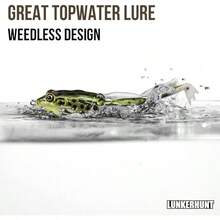 Lunkerhunt Serie Rana Lunker, 6.3 cm, señuelo de Pesca Estilo té Verde - Corvina - Ver 3