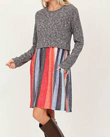 Boho Retro Gingham Red Blue Yellow Square Neck Sleeveless Ruffle Dress - Coral - View 8