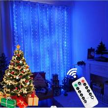 1 件 3x1m/3x2m/3x3m USB 供电窗帘仙女灯串，无需电池，用于婚礼背景、派对墙面装饰，适合圣诞节、感恩节、复活节、万圣节、家居照明，暖白/彩色，8 种模式，节日、情人节、卧室、浪漫求婚、生日、新年、母亲节、斋月装饰，室内/室外使用