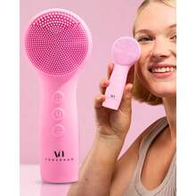 Facial Cleansing Brush For Deep Cleansing Gtle Exfoliating And Massaging Waterproof And Rechargeable Face Cleanser Brush Silicone  Vibration Face Scrub Brush Electric Face Washer