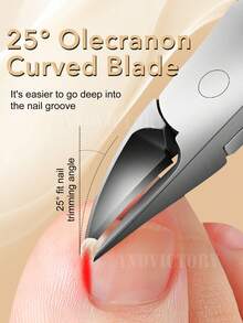 ANDVICTORY 1pc Stainless Steel Ingrown Toenail Nipper, Cuticle Trimmer Tool - Multicolor - View 2