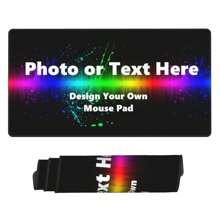 Extra Large Custom Mouse Pad: Personalized Gaming Desk Mat, Non-Slip Rubber Base, Water-Repellent Surface - 35.4 X 19.68 Inch