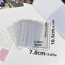 M5透明活页夹，10个双面套，替换纸，DIY活页夹笔记本套装。贴纸，贴纸簿，贴纸架，封口簿，贴纸活页夹，替换装，透明贴纸簿 - 彩色 - 查看 16
