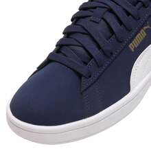 Puma Smash 3.0 Buck Low-Top Shock-Absorbing Sneakers, Casual Commuting Shoes, 392336-03 - Navy Blue-puma White-gold - View 8