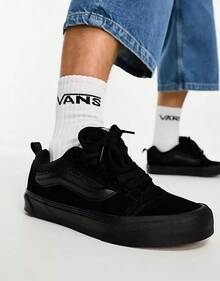 Vans Knu Skool 休閒運動鞋 黑色/黑色 男女通用鞋 - 黑色 - 查看 5