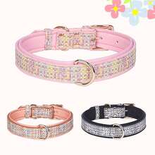 CP503-1 可爱编织图案清新风格狗项圈，舒适耐用的宠物项圈