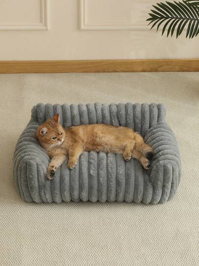 1 Stück neue Katzen-Couch mit extra großem Platz, atmungsaktives, waschbares Katzen-Bett, Haustier-Nest-Pad, bequemes Hunde-Bett-Körbchen, geeignet für kleine/mittlere/große Katzen, ganzjährig