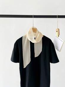 1 优雅女士多色 Finale 轻质云纱毛巾小长围巾，轻质涤纶女士颈饰，面料柔软，情人节礼物多用途头巾、披肩头巾、沙滩巾、发饰头巾、发带、头饰，非常适合装扮您！ - 多色壓軸 - 查看 15