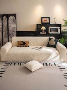 玫瑰花卉图案提花沙发套 - 弹力布艺沙发垫，田园风格个性化沙发套，四季防宠物抓沙发垫，通用沙发装饰和家具保护套，适用于客厅、餐厅、卧室、书房 - 适合 1/2/3/4 座沙发