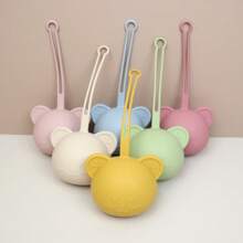 便携式硅胶奶嘴收纳盒，泰迪熊设计奶嘴容器带挂带，婴儿奶嘴架 - 彩色 - 查看 4