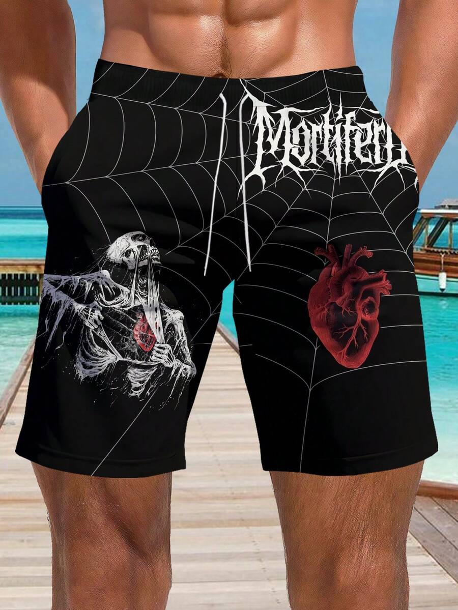 3D Print Men's Shorts, Fashionable Casual Appearance, Luxurious Feel, Drawstring Waistband, Perfect Choice For Summer Outings - Multicolor - View 1