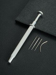 CIZME Kit de herramientas para piercing que incluye insertador de taper, agarrador de bolas, herramienta para cambiar piercings en calibres 16G, 18G y 20G para perforaciones internas/externas con rosca o a presión en oreja/nariz/ombligo/labio - Plateado - Ver 13