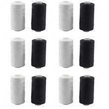 2/4/8/12件装 500米缝纫线 涤纶线 黑色 白色 坚固耐用缝纫线 缝纫线轴 涤纶 适用于手动缝纫机 - 彩色 - 查看 15