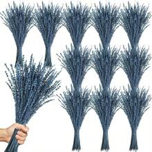 12Pack Dried Lavender Flowers Bundles, 16" Dried Blue Flowers Preserved Lavender Stems  For Shower Weeding Ome Fragran Vase Crafts Decor, 600g(21oz)