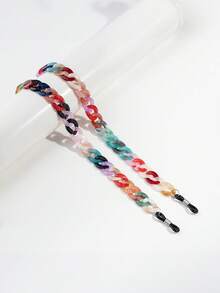 1 件时尚糖果色亚克力眼镜链 | 防丢失眼镜带 | 男女通用挂绳 | 可爱时尚的眼镜配件，个性化搭配之选 - 彩色 - 查看 5