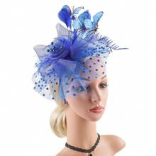 Butterfly Derby Hat - Classic Cocktail Tea Party Headband Hats With Hair Clip, 1920s Fascinators For Women Vintage Bridal Wedding Headpiece, Hair Band, Hair Hoop, Autumn
