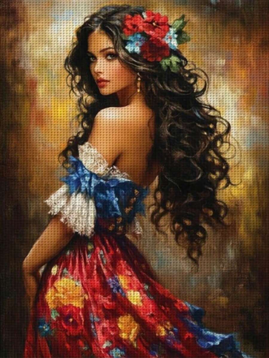 JOZYSH 1 conjunto de 30x40 cm/11,8x15,7 polegadas Kit de pintura diamante faça você mesmo, Kit de arte diamante princesa vintage, Decoração de sala de estar, Entrada de quarto, Decoração de casa, Artesanato, Presente