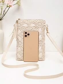 New Small Crossbody Bag For Women, Niche Beach Side Versatile Shoulder Bag, Fashionable Mini Square Envelope Bag, Versatile Ins Casual Crossbody Vacation Beach Bag