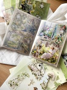 have a good day 20 件/包旅行主题模切贴纸，适用于剪贴簿、创意美学装饰、DIY 工艺材料、节日礼物、个性化剪贴簿、学校用品 - 綠色 - 查看 2