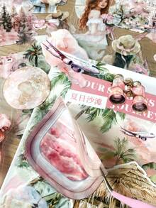 have a good day 20 件/包旅行主题模切贴纸，适用于剪贴簿、创意美学装饰、DIY 工艺材料、节日礼物、个性化剪贴簿、学校用品 - 綠色 - 查看 9