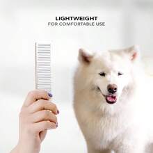 New Metal Pet Comb Stainl Steel Dog And Cat Comb Rust Resistant Comb Grooming Tools For Dogs Fur Detangling Tool For Pets Metal Combs For Thick Coats - as pic - View 4