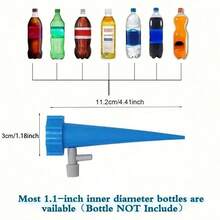 SHElN 12pcs Self Watering Spikes: Otomatiskan Penyiraman Tanaman Anda dengan Katup Kontrol Pelepasan Lambat yang Dapat Diatur! Tetesan Otomatis untuk Liburan - Katup Kontrol yang Dapat Diatur - Ideal untuk Tanaman di Rumah, Taman, dan Kantor - MultiWarna - View 7