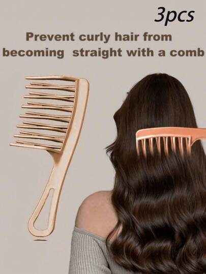 Conjunto de 3 pentes de dentes largos com dupla fileira para mulheres e meninas. Pente grande para cabelos longos, cacheados e para estilizar. Previne o frizz. Escova de cabelo com função de massagem para um cabelo macio. Acessórios de viagem, essenciais para volta às aulas e férias. Acessórios de cabelo femininos. Escova desembaraçadora. Escova de bola. Conjunto de mini escovas de cabelo. Pente de madeira. Equipamento de cabeleireiro. Penteado. Cabeleireiro. Escova de cabelo. Conjunto de escovas de cabelo. Pente para cabelos cacheados. Escova desembaraçadora. Escova de cabelo feminina. Acessórios de barbearia. Equipamento de cabeleireiro.