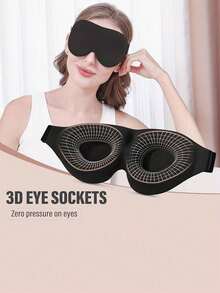 1Pc Ultra Soft 3D Sleep Eye Mask, 100% Blackout, Blindfold Sleeping Eye Mask, Smooth Eye Mask For Sleeping, Sleep Aid Eye Mask, Travel Sleep Eye Mask, Nap Eye Mask - Perfect For Travel And Napping Travel Accessories - Multicolor - View 4