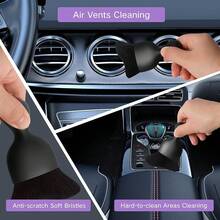 11pcs Auto Windshield Cleaning Kit With 6 Reusable Microfiber Pads, 2 Spray Bottles, Extendable Handles - Green, Popular Auto Cleaning Essential - 紫色 - 查看 6