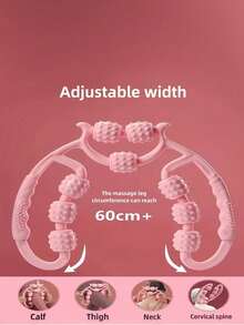 按摩滚轮抗脂肪按摩器身体腿部瘦身滚轮瑜伽训练器U型普拉提肌肉放松滚轮（水滴滚轮） - 粉色 - 查看 5