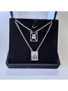 Scapular Saint George Warrior And Shield Stainless Steel Hypoallergenic - Silver - View 3