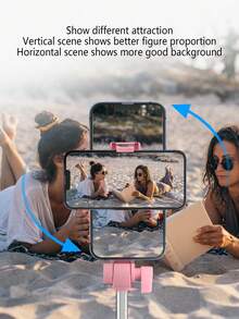Bluetooth Selfie Stick With Tripod Stand, Wireless Remote, Extendable Phone Holder, Universal Portable Selfie Artifact For Travel Compatible With IPhone Android Phone Mobile Phone Suitable For Live Streaming, Vlog,Family Gatherings, Christmas Party Shooting,For Handheld Selfie, Outdoor Activities, Interviews For Summer Vacation, Travel, Outdoor Activities, Live Streaming