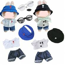 [Solo ropa] Compatible con accesorios Labobo Ropa de 1ra/2da/3ra generación, Camiseta de moda con corazón y rayas, Jeans, Conjunto casual - Multicolor - Ver 2