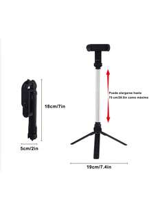 Selfiestick & Tripod Head - Black - View 7