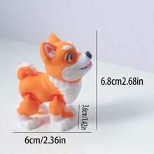 Figura decorativa de perro Spaniel lindo y adorable impresa en 3D, escultura de escritorio de plástico, regalo festivo