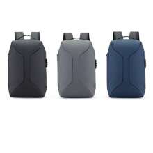 Men's Handbag, Business Minimalist Computer Backpack, Travel Daily Backpack Advanced Feeling With Lock Black, Blue, Gray - Multicolor - View 1