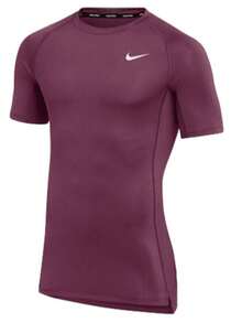 Camiseta de entrenamiento de compresión de manga corta ajustada para hombres Nike - Granate - Ver 1