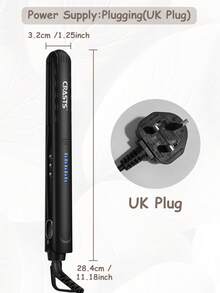 CRASTS 直发平板夹：二合一直发器和卷发器，沙龙使用，可调节 4 档，适用于头发，包括刘海板 - 英規插(220-240V) - 查看 4