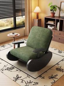 Ergonomic Recliner Rocker With Soft Cushion, Comfortable Backrest Armchair Suitable For Living Room And Bedroom