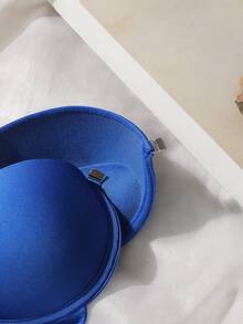 1 Set Women Lace Underwire Push-Up Bra And Panty Set - Blue - View 4