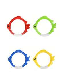 4/8 件彩色下沉式潜水圈，适合青少年的有趣水下泳池玩具，非常适合潜水训练和检索，橙色、绿色、蓝色、黄色，泳池潜水玩具，游泳池玩具，泳池配件，泳池派对，1/2 件