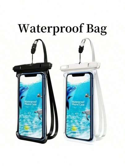 2 PCS(Black+White)Waterproof Bag Universal IPX8 Waterproof Phone Pouch Swimming Underwater Waterproof Phone Case Beach Cellphone Dry Bag For Smartphone,Universal Waterproof Phone Pouch, Waterproof Phone Case Compatible For Compatible With IPhone 14 13 12 11Pro Max XS Plus Compatible With Compatible With Samsug Galaxy S22 S23 Cellphone Up To 7.0", 3D Cellphone Dry Bag For Vacation Compatible Phone Models Compatible With Apple IPhone