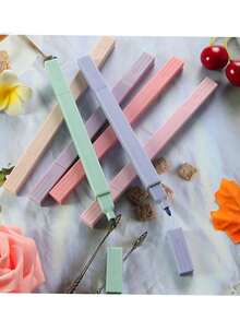 1套/12支随机颜色双头方形荧光笔，双头马克笔，渐变荧光笔，圆头，水性，速干，适用于学校、办公室日记用品、学习用品、文具、派对礼物、生日礼物和开学季礼物 - 彩色 - 查看 6