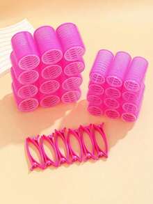 36件套自粘卷发器套装,包含24个卷发棒和12个夹子,沙龙级品质,适合DIY美发造型,无需加热,卷发器,卷发梳,卷发棒,卷发产品,卷发器,卷发卷发器,卷发,卷发工具,卷发棒,无需加热即可打造波浪卷发,旅行必备,旅行必备,发型,美发,卷发,卷发棒,卷发器,无需加热即可卷发,无需加热即可卷发,卷发器,卷发棒,卷发,卷发,卷发工具,卷发棒,卷发棒,卷发扩散器,头发,旅行,美发产品,美发工具,美发用品,理发师,理发师配件,理发店,美发设备 - 玫紅色 - 查看 7