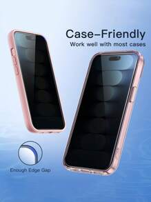 ZYONS 2 paquetes de protector de pantalla de vidrio templado antirreflejo para iPhone 17 Pro Max/Air/17/16 Pro Max/16 Plus/16E/15/14/13/12/11 Series - Acabado brillante, anti-arañazos, anti-huellas dactilares y anti-manchas de grasa, compatible con fundas de teléfono, protección de privacidad de pantalla