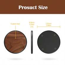 Personalized Customization Wooden Qi Charger Pad - 15W Fast Wireless Charging Station, Wooden Wireless Charger, Custom Name Engraved Charging Station,Groomsmen Gift