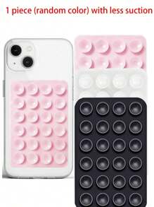 6pcs/Set 24pcs Silicone Suction Cup Phone Stand Pad, Multi-Function Suction Cup Wall Mount Bracket Square Non-Slip Phone Case Holder Suitable For Most Phones, Great For Home, Outdoor Shooting (1/2/3/6pcs Available)