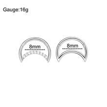 2 Pcs Daith Piercing Jewelry Hypoallergenic CZ Heart Cartilage Earring 18K Gold Plating Water Droplet Septum Ring 316L Stainless Steel Moon Helix Earring For Women