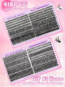 640 Stück Wimpernverlängerungen Natürliches Aussehen 640 Stück Wispige Büschel Wimpern - 9-16mm Flauschige DIY Verlängerungen 30D+40D+50D | Wimpernbüschel | Exquisites Geschenkset für Neujahr, Hochzeit, Musikfestival, Erntedankfest Wimpernbüschel, Wimpernbüschel, Einzelwimpern, Wimpern, Falsche Wimpern